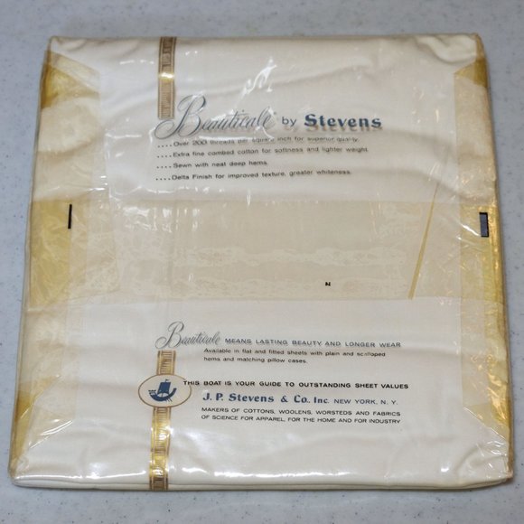NWD Stevens Beauticale Cotton 200 Thread (2) Cream Pillow Cases 42 x 38.5 - Picture 2 of 7